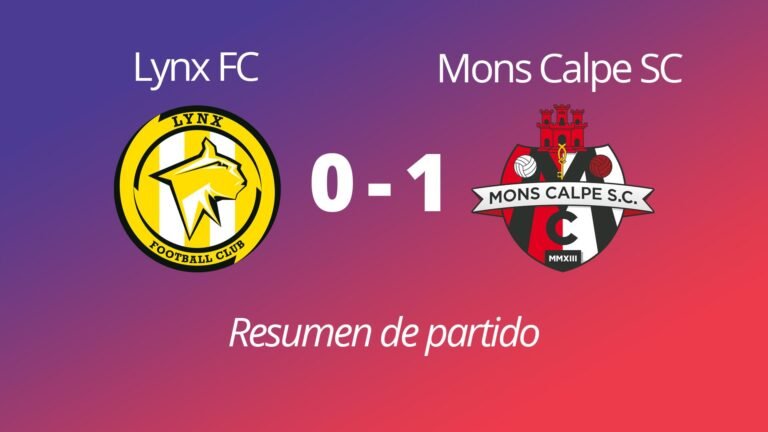 Resumen de partido Lynx FC Vs Mons Calpe (0-1)